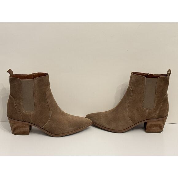 Franco Sarto Sager Suede Pointed Toe Ankle Boots Women's 8.5 - Picture 5 of 12